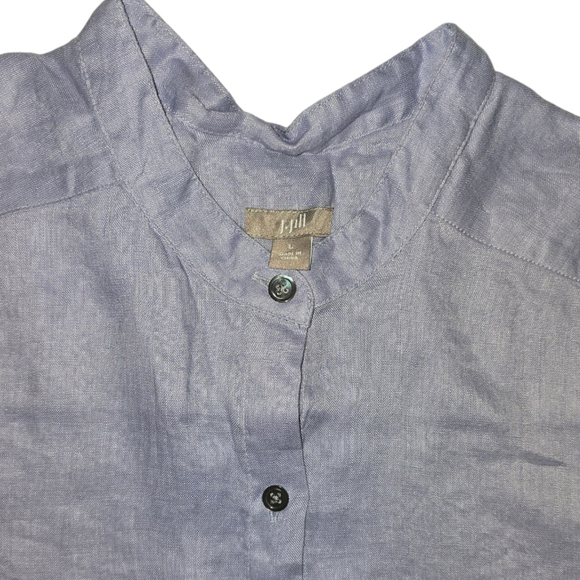 Lot of 2 Women's J. Jill Button Top & Open Front Cardigan, Sz L, Denim Blue Line - Picture 4 of 10